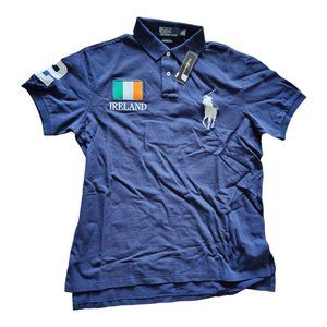 Polo Ralph Lauren Men's Big Pony Shirt #3 Ireland Ohara Flag Navy Blue Size L